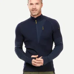 Forclaz by Decathlon Asphalt Blue Slim Fit Sports T-Shirt-image-51