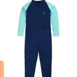 Kiddopanti Unisex Teal Blue & Light Blue Regular Fit Swimsuit-picture-46