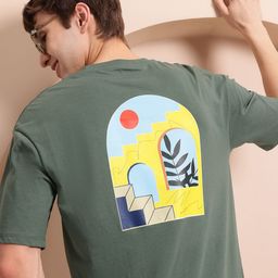 Mast & Harbour Graphic Printed Drop-Shoulder Sleeves Relaxed Fit T-shirt-picture-23