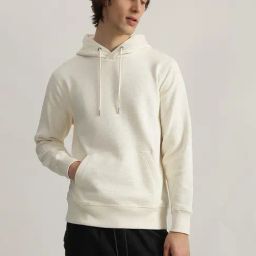 Gant Cream Regular Fit Self Pattern Hooded Sweatshirt-picture-17