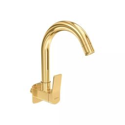 CERA Sylvina Sink Cock Quarter Turn Wall Mount PVD Finish French Gold with Long Swivel Spout, F1021251FG-image-78