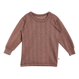 VIMAL JONNEY Girls Brown Solid Thermal Top-image-30