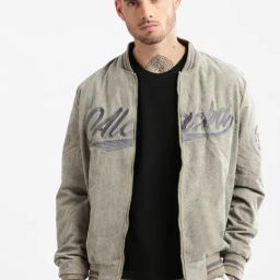 showoffff Showoff Green Slim Fit Printed Bomber Jacket-picture-41