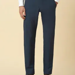 Allen Solly Navy Slim Fit Trousers-image-80