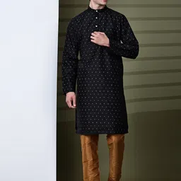 SKAVIJ Men Ethnic Motifs Printed Regular Kurta with Pyjamas-picture-12