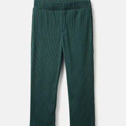 United Colors of Benetton Boys Green Textured Trousers-image-2