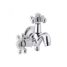 Plato Metalic Finish Roman Bib Cock 2 Way With Flange Size of 19.05 mm (3/4 Inch), R 206-14