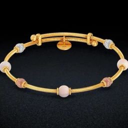 Joyalukkas 22k Yellow Gold Pearl Delight Kid's Bangle-image-71