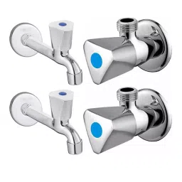 GENERIC Bathroom Faucet Set Stainless Steel Chrome Finish Silver, FG1334 ( Pack of 4)-image-64