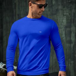 Triptee Men Solid Round Neck Cotton Pullover Sweatshirt-image-16