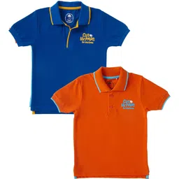 Cub McPaws Boys Pack of 2 Solid Polo Collar T-shirts-picture-7