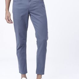 HIGHLANDER Men Blue Tapered Fit Chinos-image-84
