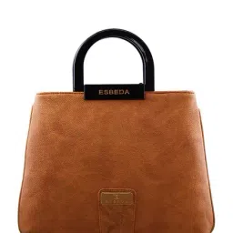 Esbeda Camel Brown Distressed Handbag-17