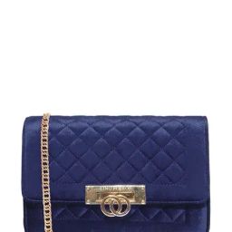 Lino Perros Navy Textured Quilted Sling Bag-picture-11