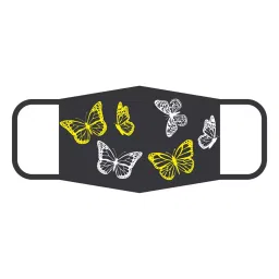 ORILEY OA5078 Universal Unisex Reusable Cotton Face Mask Butterfly design (Pack of 5)-picture-11