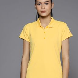 Columbia Women Solid Polo Collar T-shirt-image-22