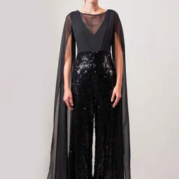 SOTBELLA Women Sequin Cape Basic Jumpsuit-picture-28