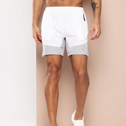 Alcis Men Colourblocked Slim Fit Running Sports Shorts with Dry Tech-image-59