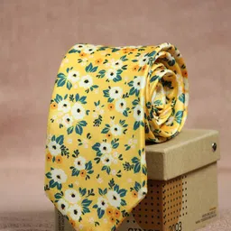 Tossido Men Yellow & White Printed Broad Tie-picture-37