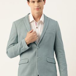 Peter England Notched Lapel Slim Fit Single Breasted Blazer-picture-29