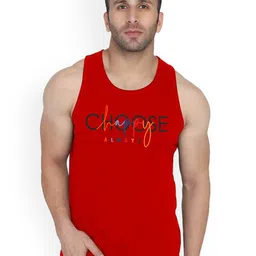 SLOWLORIS Printed Combed Cotton Bio-Wash Gym Vest SL26 CHS RED-image-99