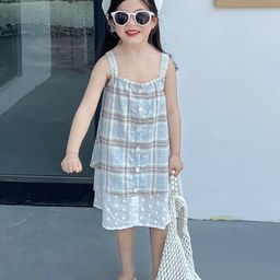 LULU & SKY Checked A-Line Dress-image-89