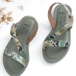 Hola Bonita Party Wear Slip On Sandal - Green-image-71