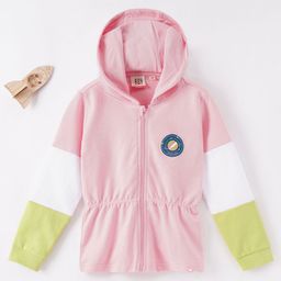 Ed-a-Mamma Cotton Full Sleeves Hooded Sweatshirt Text Print - Pink-picture-16