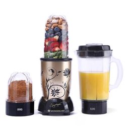 Wonderchef Nutri-blend 3 Jar Juicer, Mixer, Grinder, Blender & Smoothie Maker 22000 RPM, 500W 100% Copper Motor- Golden-image-61