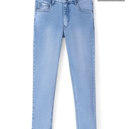Pine Kids Woven Ankle Length Denim Washed Jeans - Blue-image-93