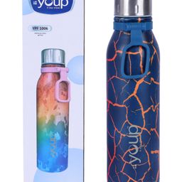 YOUP Stainless Steel Water Bottle for Office Gym Travel School Dance Home Refrigerator Water Bottle For Adults Kids Girls Boys YPF 1006-1000 ml-image-73