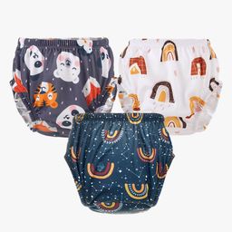 Chinmay Kids Baby Panty Boys and Girls Reusable Washable Printed Panty Pack of 3 - Multicolor-image-52