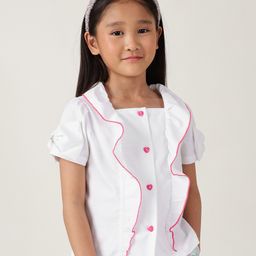 One Friday Half Sleeves Frill Detailed Top - Off White-image-77