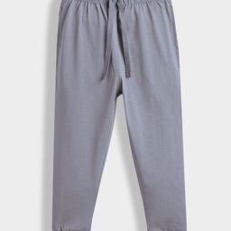 Orange Sugar 100% Cotton Knit Solid Joggers - Grey-image-96
