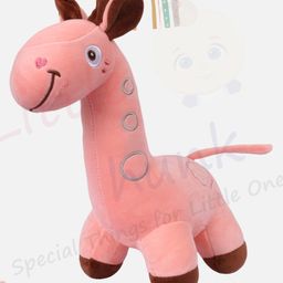 Little Hunk Soft Plush Giraffe Toy Cute Pink Stuffed Animal for Babies & Toddlers - Height 30 cm, Pink-16