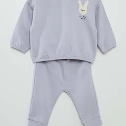 KIABI Girls Printed Round Neck Sweatshirt With Jogger-picture-4