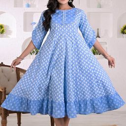 KASHISHIYA Women Cold-Shoulder Sleeves Gotta Patti Anarkali Kurta-image-21
