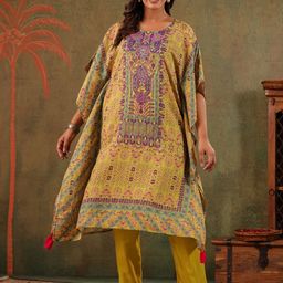 SCAKHI Printed Tunic With Trousers Co-Ords-image-33