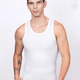 Reebok Pack Of 3 Pure Cotton Innerwear Vests-R_CVT01-WHT_S-PC-3-picture-24
