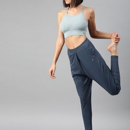 HRX by Hrithik Roshan Women Navy Solid Regular Fit Yoga Track Pants-picture-52