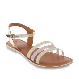 Metro Women's Golden Ankle Strap Sandals-picture-44