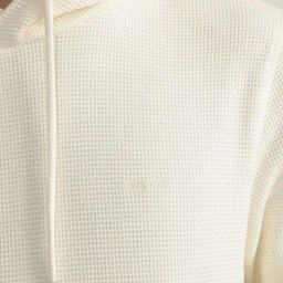 Gant Cream Regular Fit Self Pattern Hooded Sweatshirt image 5