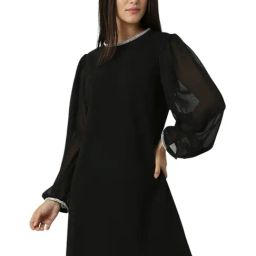 Van Heusen Black Solid Dress-picture-44
