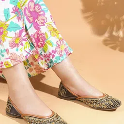 TRYME Women Ethnic Open Toe Flats-picture-52