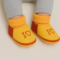 ONFEET Kids-Unisex Yellow Cotton Booties-image-47