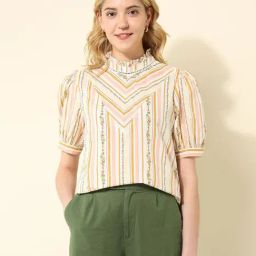 U.S. Polo Assn. Multicolor Cotton Regular Fit Printed Top-image-76