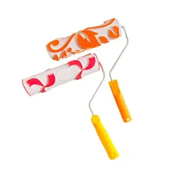 Kayra Decor Floral Pattern Paint Roller with Chrome Handle 9 Inch, ROLLNO31-35 (Pack of 2 Pcs)-image-54