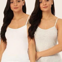 Lady Lyka Multicolor Cotton Camisole (Pack Of 2)-image-8