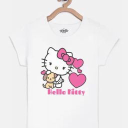 Hello Kitty Printed Tshirt For Kids Girls-image-14