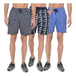 Vimal Jonney Multicolor Cotton Shorts - Pack of 3-image-78